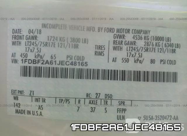 1FDBF2A61JEC48165 фото 10