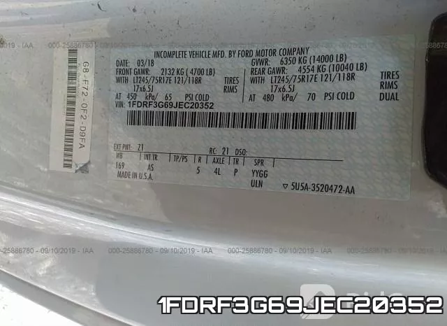 1FDRF3G69JEC20352 фото 10
