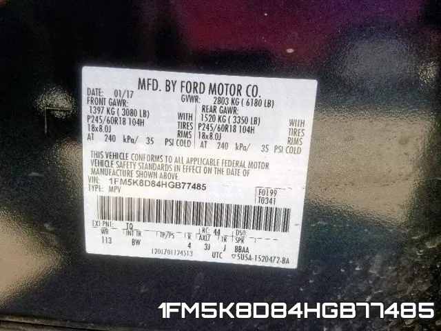 1FM5K8D84HGB77485 фото 2