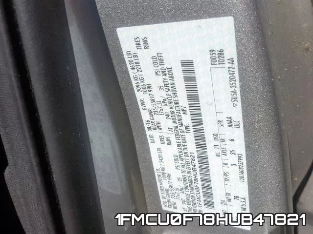 1FMCU0F78HUB47821 фото 2