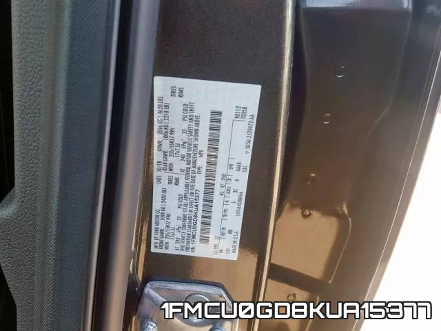 1FMCU0GD8KUA15377 фото 2