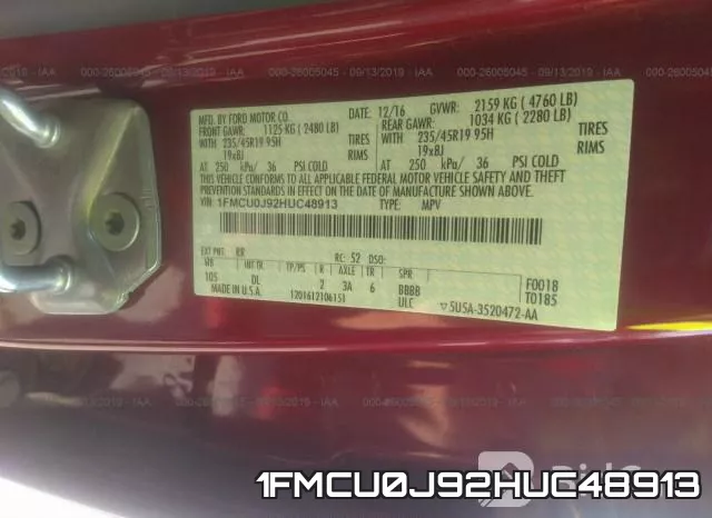 1FMCU0J92HUC48913 фото 10