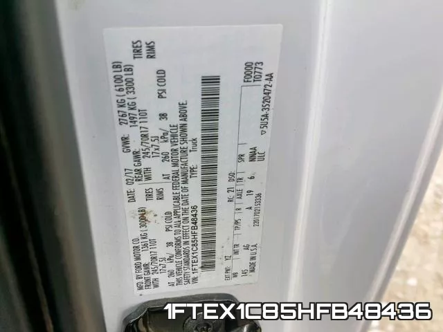 1FTEX1C85HFB48436 фото 2