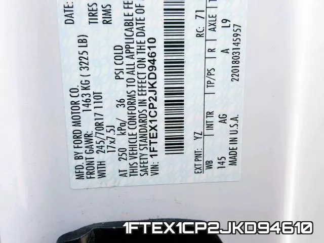 1FTEX1CP2JKD94610 фото 2