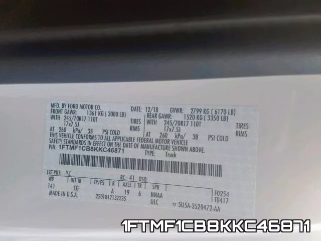 1FTMF1CB8KKC46871 фото 2