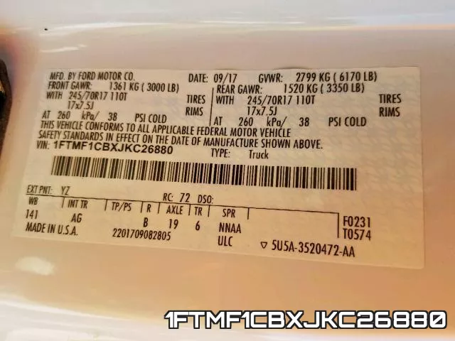1FTMF1CBXJKC26880 фото 2