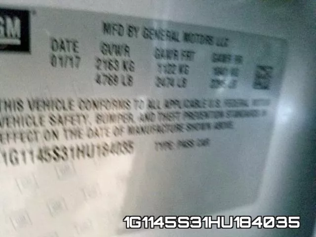 1G1145S31HU184035 фото 2
