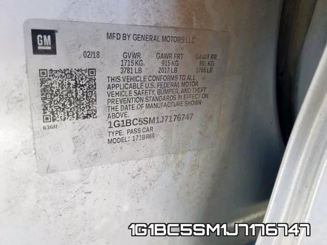 1G1BC5SM1J7176747 фото 2