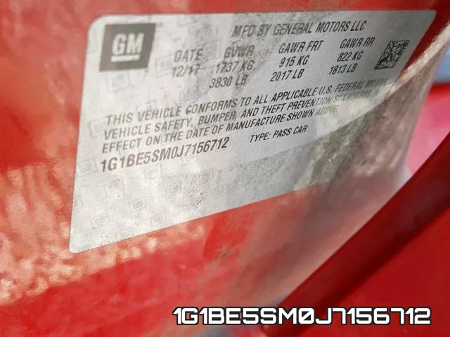 1G1BE5SM0J7156712 фото 2