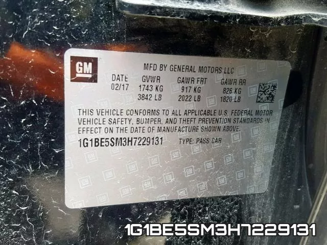 1G1BE5SM3H7229131 фото 2
