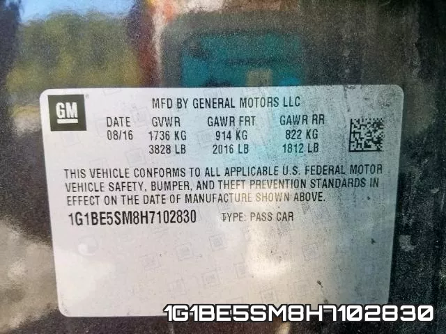 1G1BE5SM8H7102830 фото 2