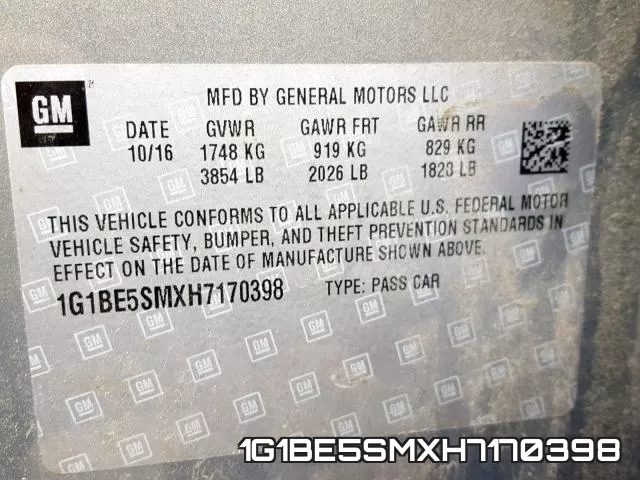 1G1BE5SMXH7170398 фото 2
