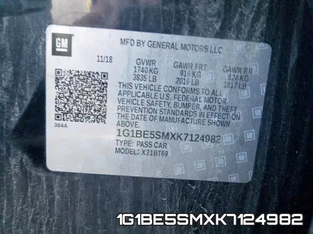 1G1BE5SMXK7124982 фото 2