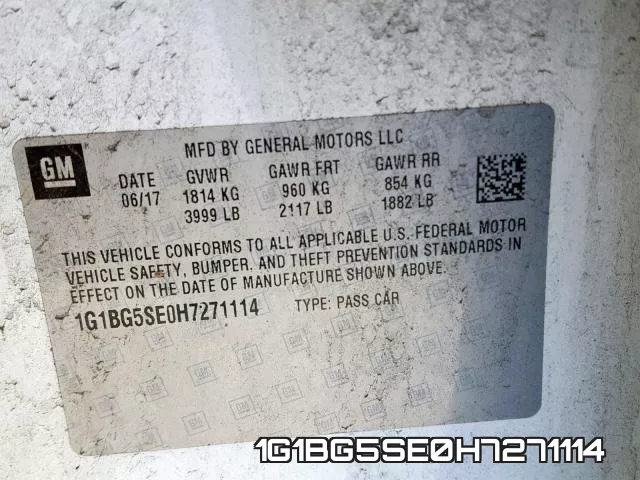 1G1BG5SE0H7271114 фото 2