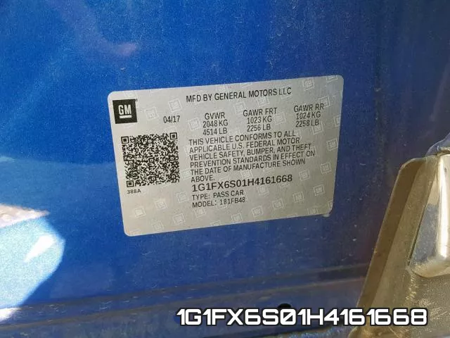 1G1FX6S01H4161668 фото 2