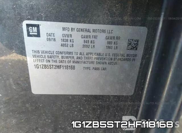 1G1ZB5ST2HF118168 фото 10
