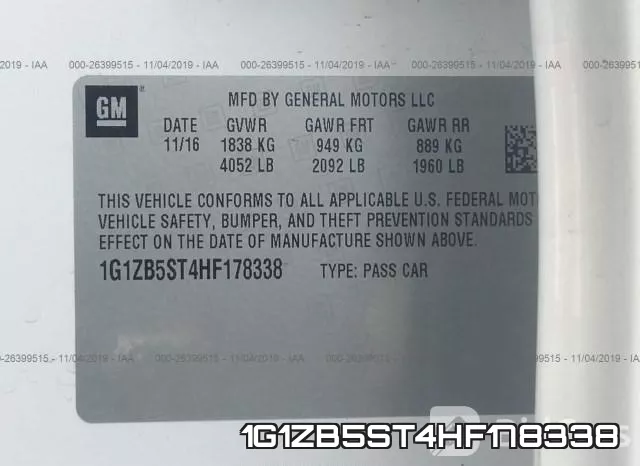 1G1ZB5ST4HF178338 фото 10