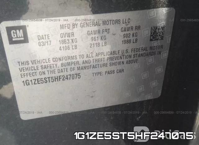 1G1ZE5ST5HF247075 фото 10