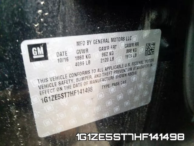 1G1ZE5ST7HF141498 фото 2