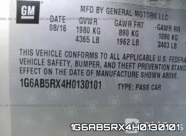 1G6AB5RX4H0130101 фото 10