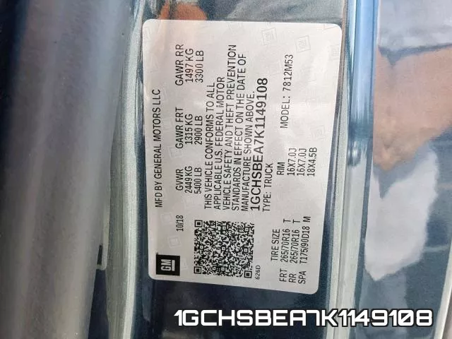 1GCHSBEA7K1149108 фото 2