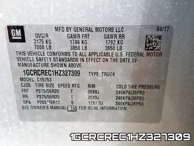 1GCRCREC1HZ327309 фото 2
