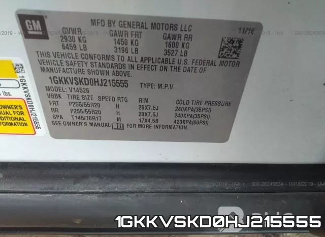1GKKVSKD0HJ215555 фото 10