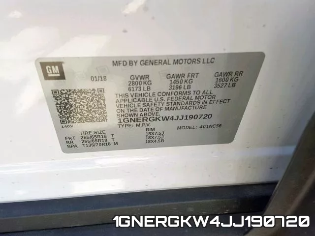 1GNERGKW4JJ190720 фото 2