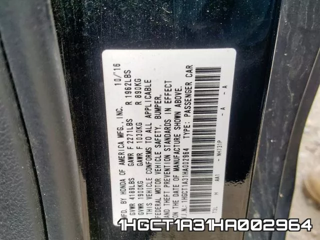 1HGCT1A31HA002964 фото 2