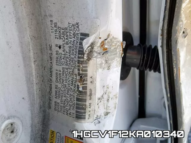 1HGCV1F12KA010340 фото 2