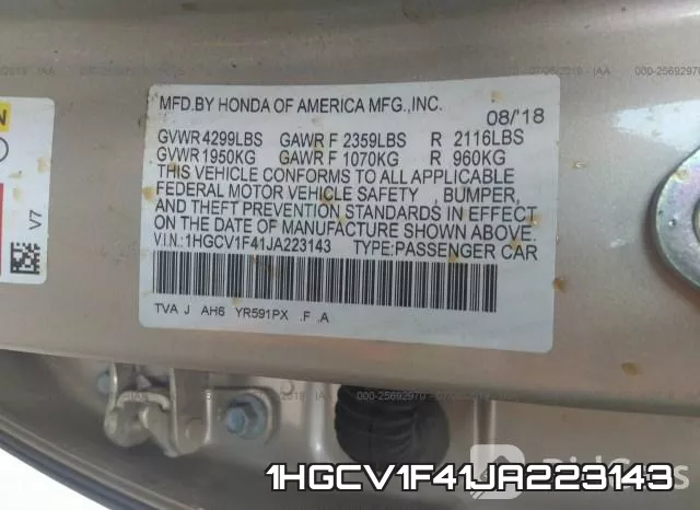 1HGCV1F41JA223143 фото 10