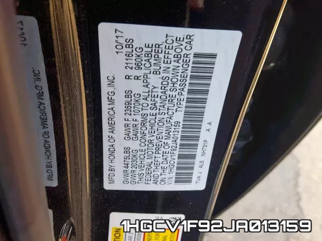 1HGCV1F92JA013159 фото 2