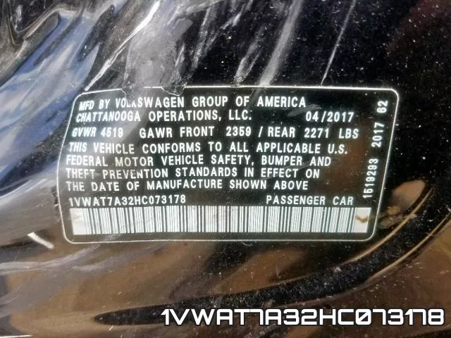 1VWAT7A32HC073178 фото 2