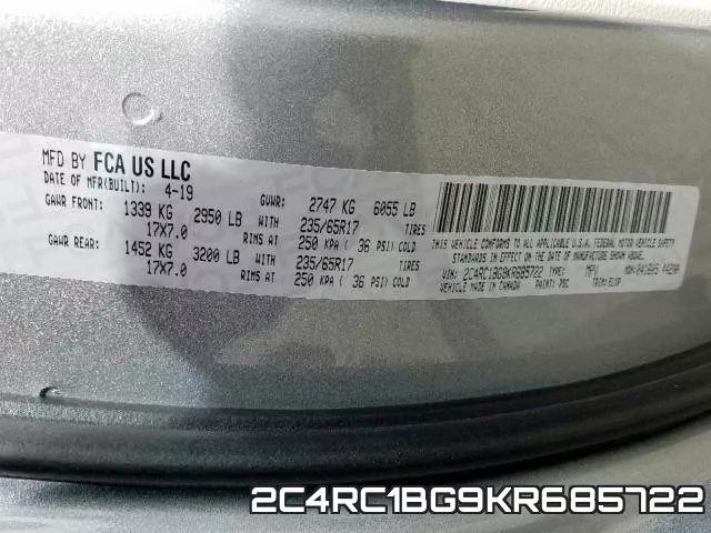 2C4RC1BG9KR685722 фото 2