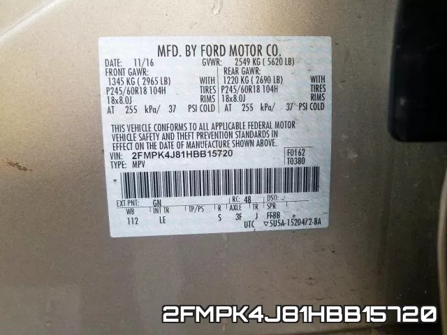 2FMPK4J81HBB15720 фото 2