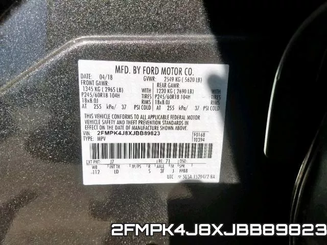2FMPK4J8XJBB89823 фото 2