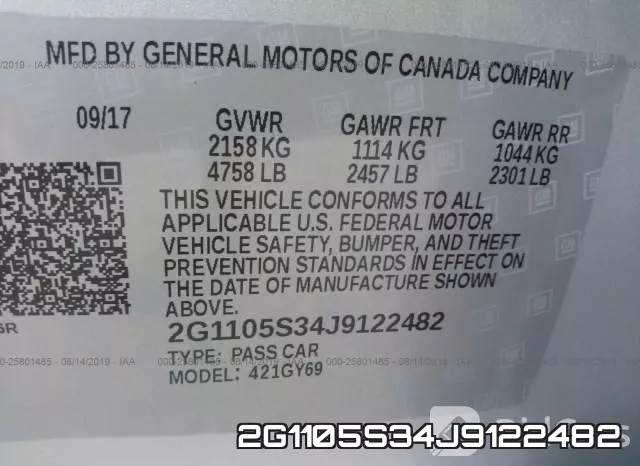 2G1105S34J9122482 фото 10