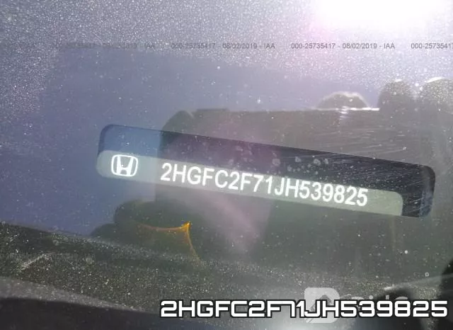 2HGFC2F71JH539825 фото 9