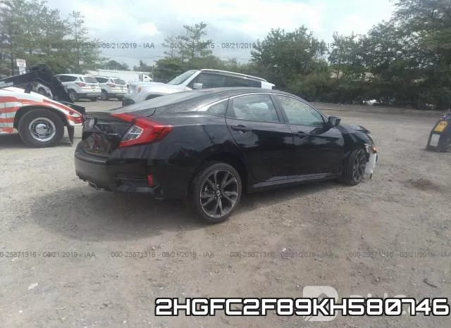 2HGFC2F89KH580746 фото 4