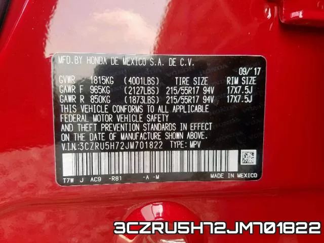 3CZRU5H72JM701822 фото 2
