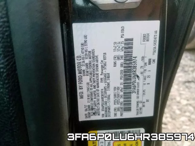 3FA6P0LU6HR385974 фото 2