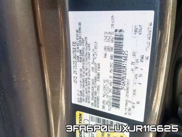 3FA6P0LUXJR116625 фото 2