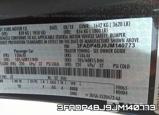 3FADP4BJ9JM140773 фото 10