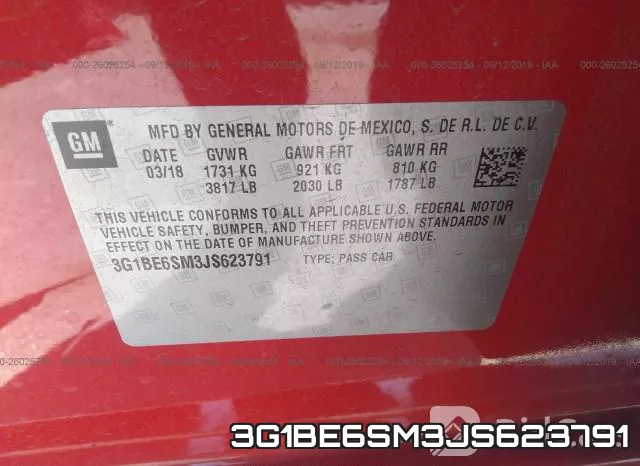 3G1BE6SM3JS623791 фото 10