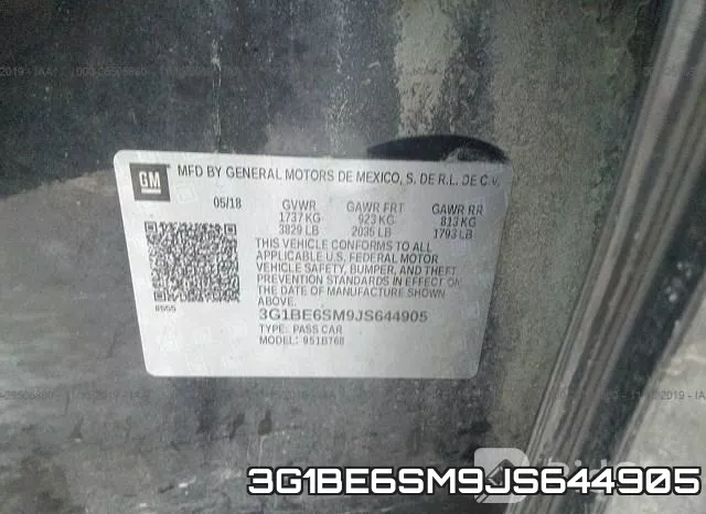 3G1BE6SM9JS644905 фото 10