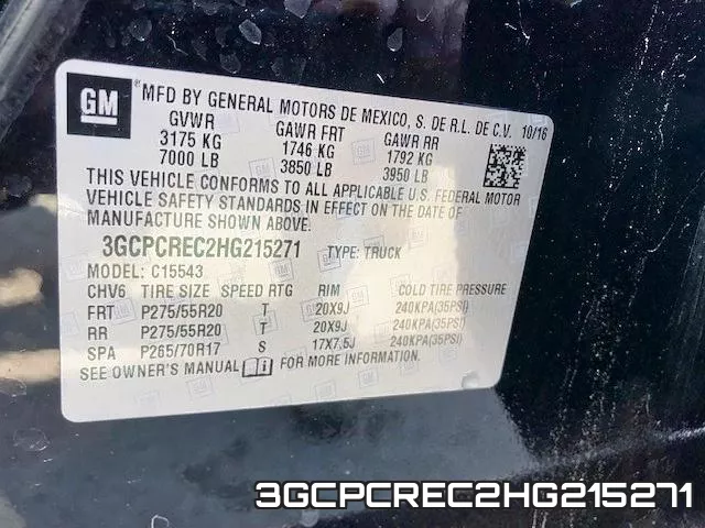 3GCPCREC2HG215271 фото 2