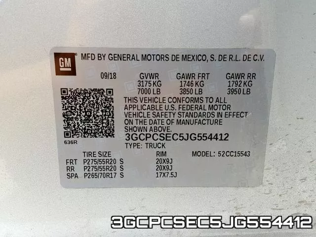 3GCPCSEC5JG554412 фото 2