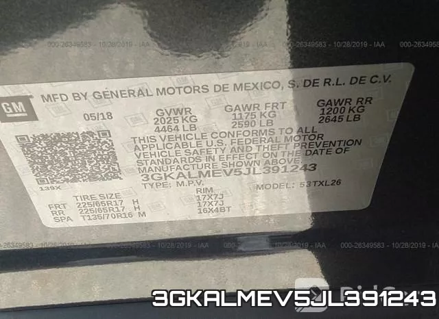 3GKALMEV5JL391243 фото 10