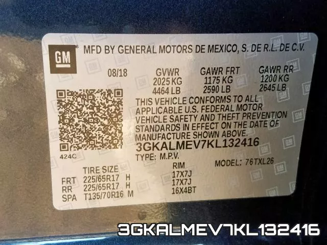 3GKALMEV7KL132416 фото 2