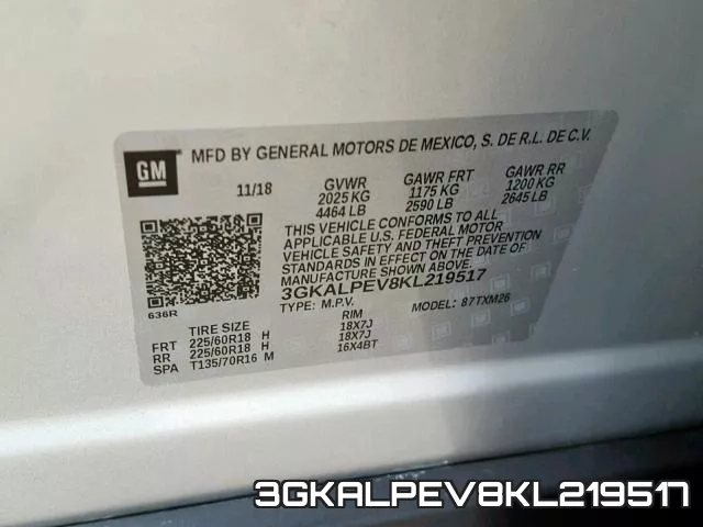 3GKALPEV8KL219517 фото 2